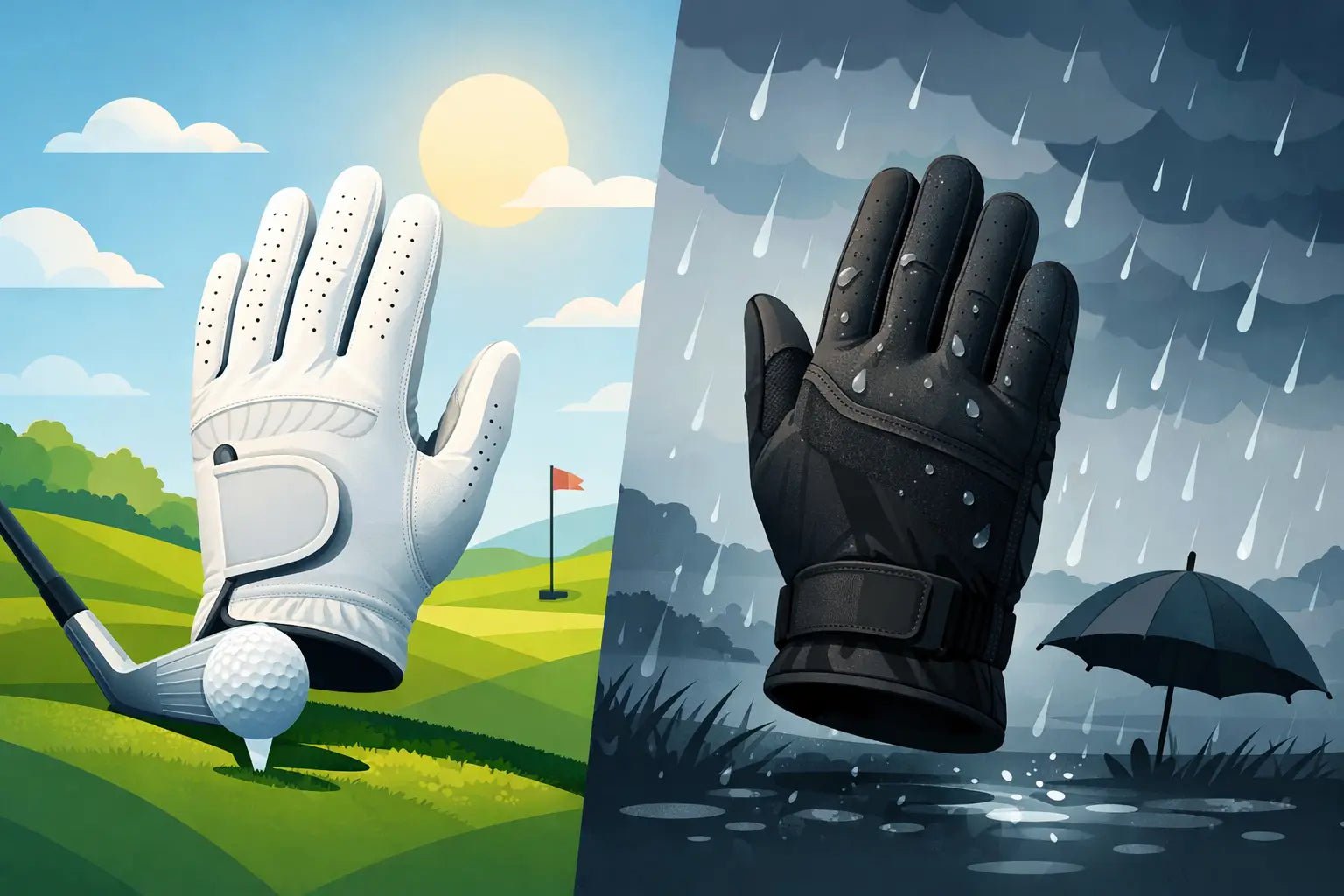 Golfhandske vs regnhandske - hvad vælger du? - GolfGodter ApS