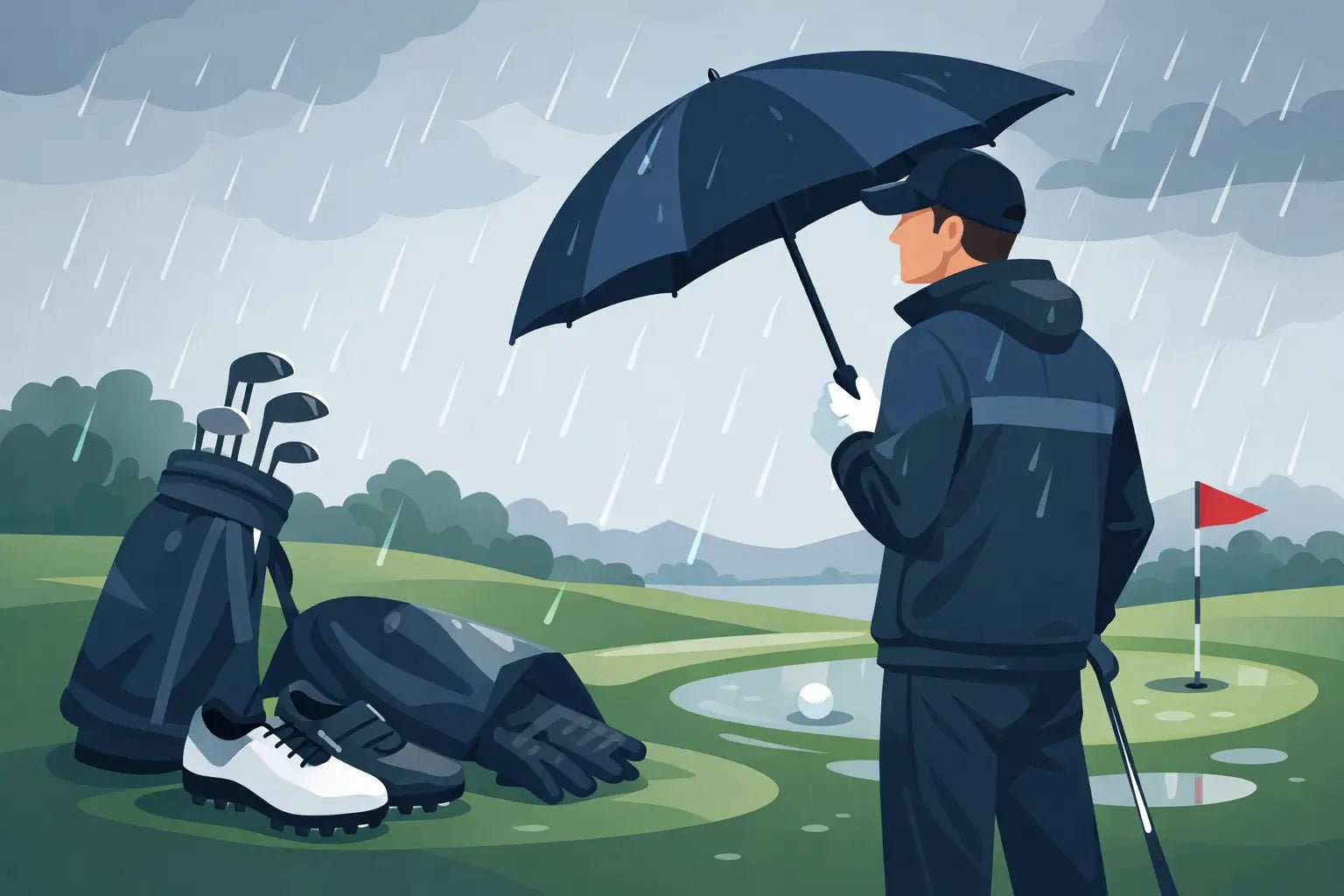 Sådan vælger du golftøj til regnvejr rigtigt - GolfGodter ApS