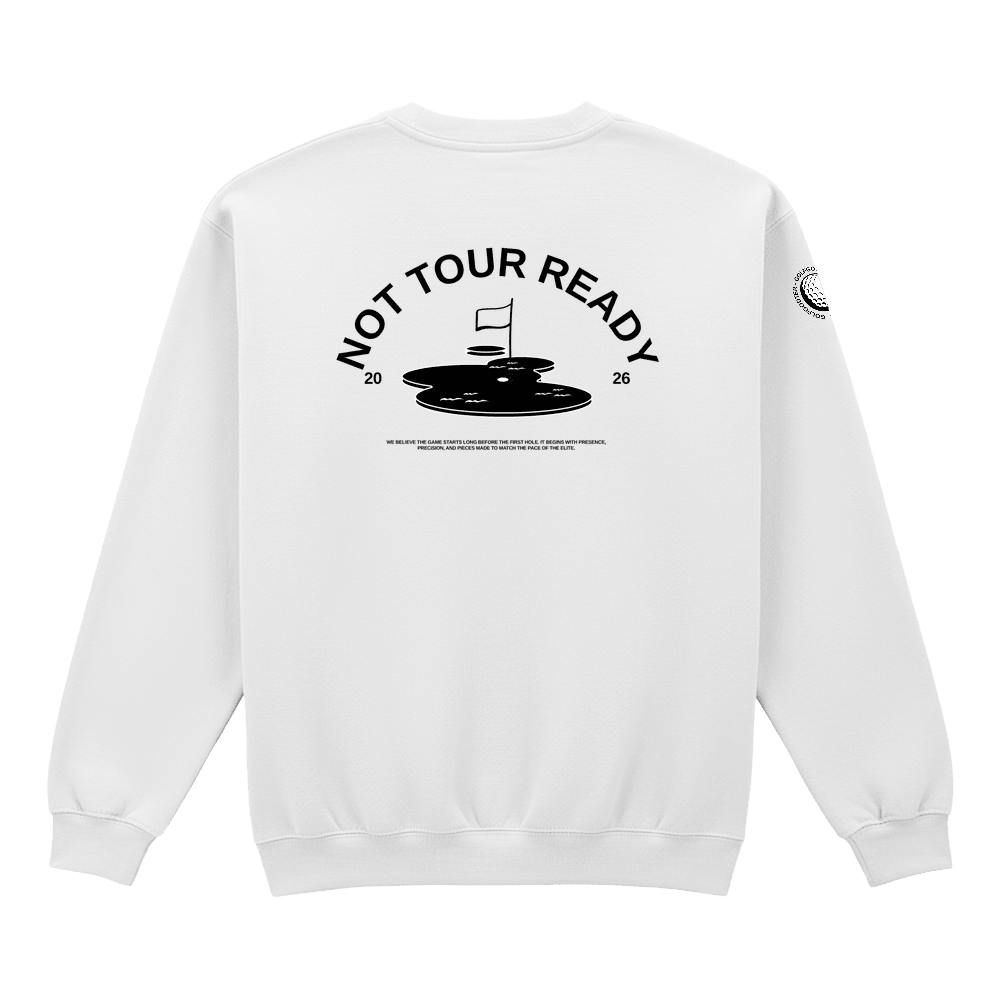 GolfGodter Sweatshirt Hvid - NOT TOUR READY - GolfGodter ApS