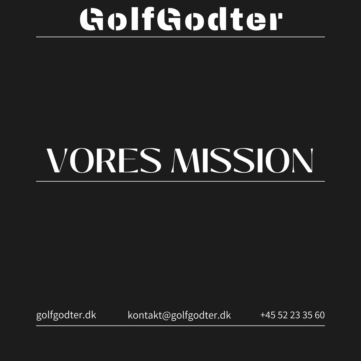 GolfGodter's mission