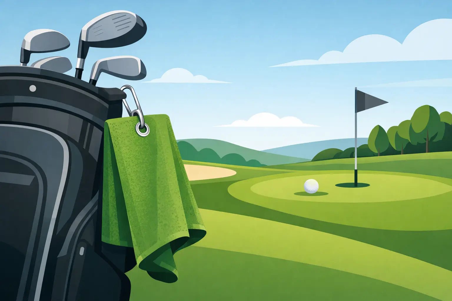 Golfhåndklæde med clip - værd at have med? - GolfGodter ApS