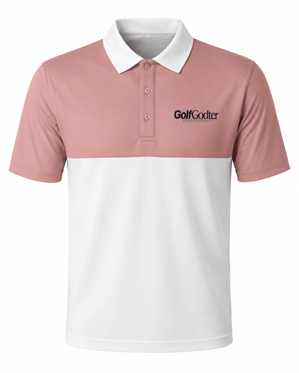 Clubhouse Block Golfpolo – Støvet Rosa/Hvid