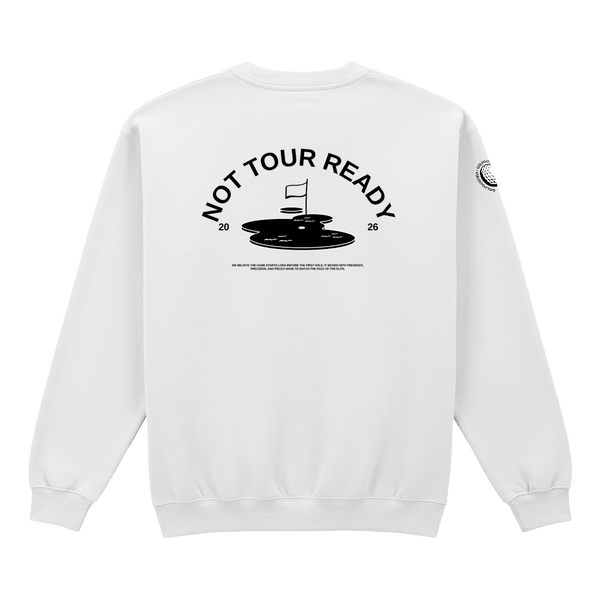 GolfGodter Sweatshirt Hvid - NOT TOUR READY - GolfGodter ApS