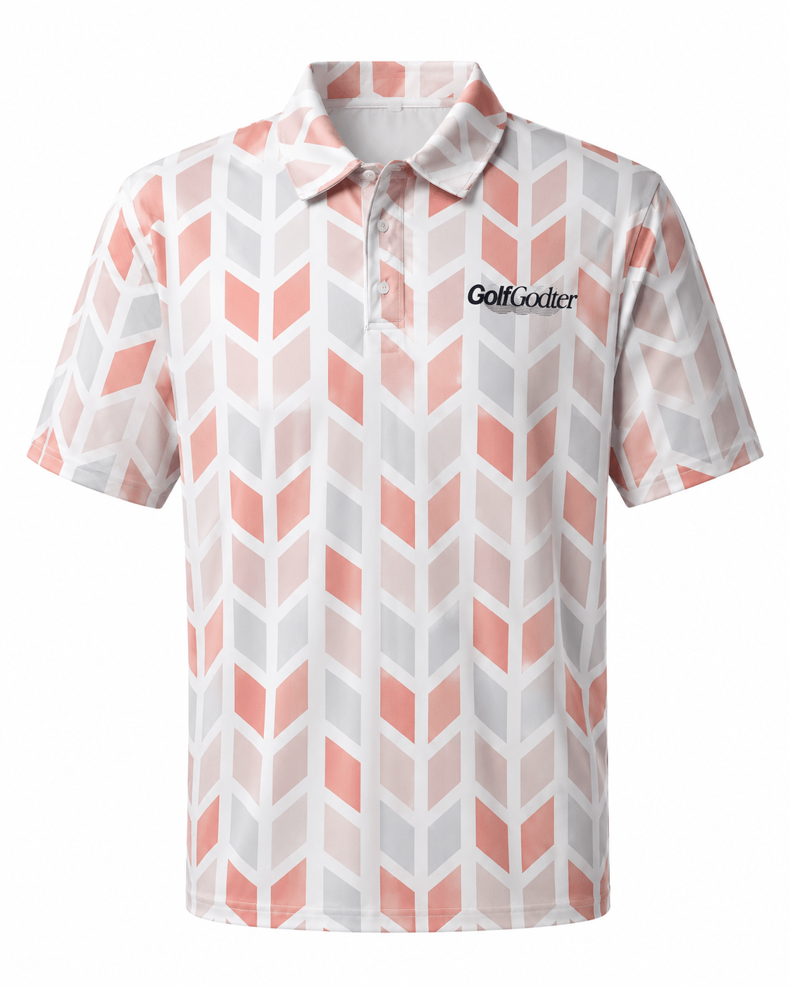 Sunset Pattern Golfpolo – Rosa - GolfGodter ApS